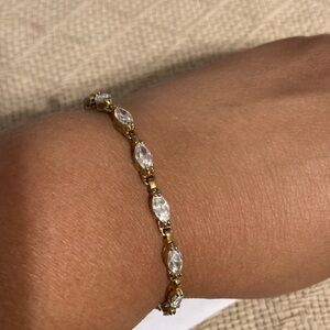 Gold and Silver Crystal Bracelet